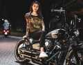 Thunderbike Damen T-Shirt Speed Skull Olive  - 19-11-1116V