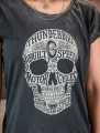 Thunderbike Damen T-Shirt Motorcycle Skull grau  - 19-11-1393V
