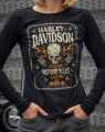 Harley-Davidson Damen Longsleeve Ladies Down schwarz  - 3001798-BLCK