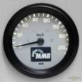 MMB ELT60 Basic Speedometer Black, White Faceplate, 0-220 km/h  - 91-1648