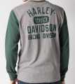 Harley-Davidson Longsleeve Racing Colorblock grau/grün  - 96555-23VM