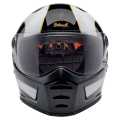 Biltwell Lane Splitter Helmet White Flames black  - 985734V