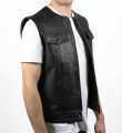 John Doe MC Outlaw Leather Vest black XL - JDW3002-XL