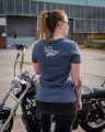 Harley-Davidson Damen T-Shirt Flag Skull blau  - R004603V