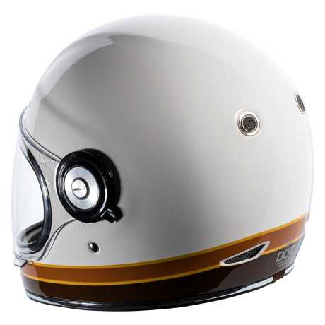 Torc Helmets Torc T-1 Retro Integralhelm Iso Bars weiß ECE  - 91-6152V