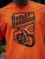 Harley-Davidson men´s T-Shirt Vertical Drive orange  - 3001762-ORNG