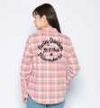 Harley-Davidson women´s Shirt Retro Club Crew Flannel Plaid pink  - 96748-23VW