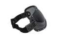 MP Scrambler Helmet Visor with Strap & Rivets, leather black / smoke  - MPVS13BKSM/R