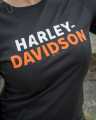 Harley-Davidson Damen Longsleeve Stacked Name schwarz XXL - R0046617