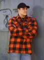 MCS Lumberjack flannel shirt checkered orange/black  - 925356V
