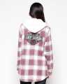 Harley-Davidson women´s Thrill Seeker Tunic with removable Hood Plaid rose  - 96167-24VW