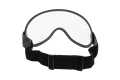 MP Open Face Helmet Visor with Strap, Leather black / clear  - MPVS10BKCL