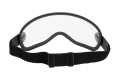 MP Scrambler Helmet Visor with Strap & Rivets, leather black / clear  - MPVS13BKCL/R