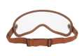 MP Scrambler Helmet Visor with Strap leather brown / clear  - MPVS13BRCL