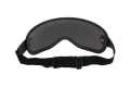 MP Scrambler Helmet Visor with Strap & Rivets, leather black / chrome  - MPVS3BKCR/R