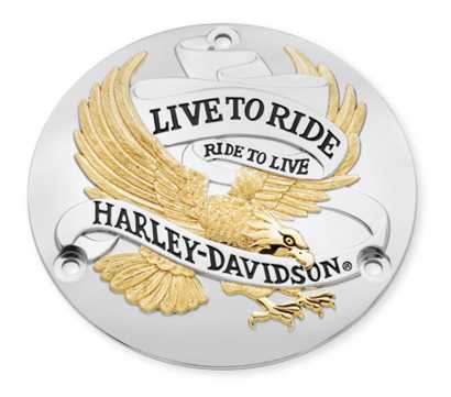 Harley Davidson Live To Ride Timer Cover Gold 32585-90T