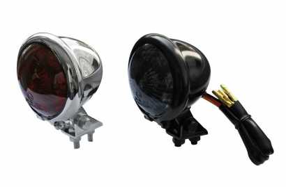 Mini Rücklicht Bremslicht schwarz E-geprüft für Chopper Custom Motorrad :  : Auto & Motorrad