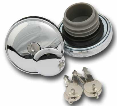 Chrome Left Hand Non-Vented Gas Cap 96-19 for Harley Models