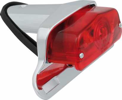 Mini Rücklicht Bremslicht schwarz E-geprüft für Chopper Custom Motorrad, Rücklichter, Beleuchtung, Verschleissteile