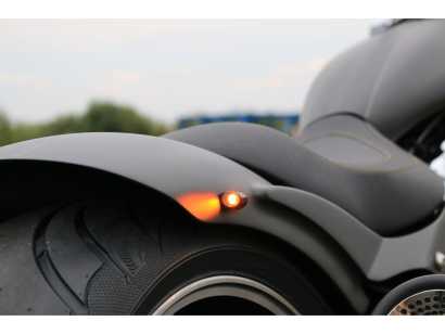 Motorrad LED Blinker Steve chrom getönt 4-er Set, LED Blinker, Blinker, Beleuchtung, Universalteile
