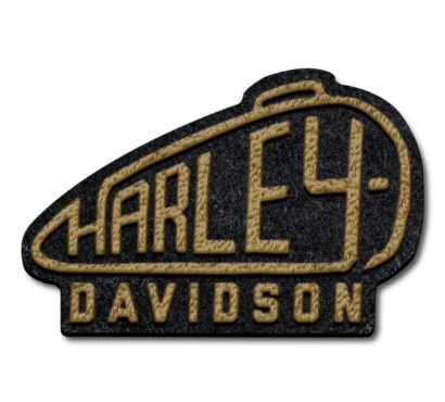 Harley-Davidson Aufnäher Dyna schwarz/ orange 4 inch W x 1 3/4 inch H 