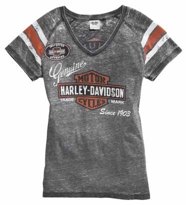Harley-Davidson Noir Femme Tourbillon Crâne Dealer Top T-Shirt