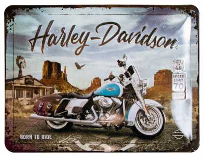 Blechschild 30x40cm Wild at Heart Harley Davidson Nostalgie