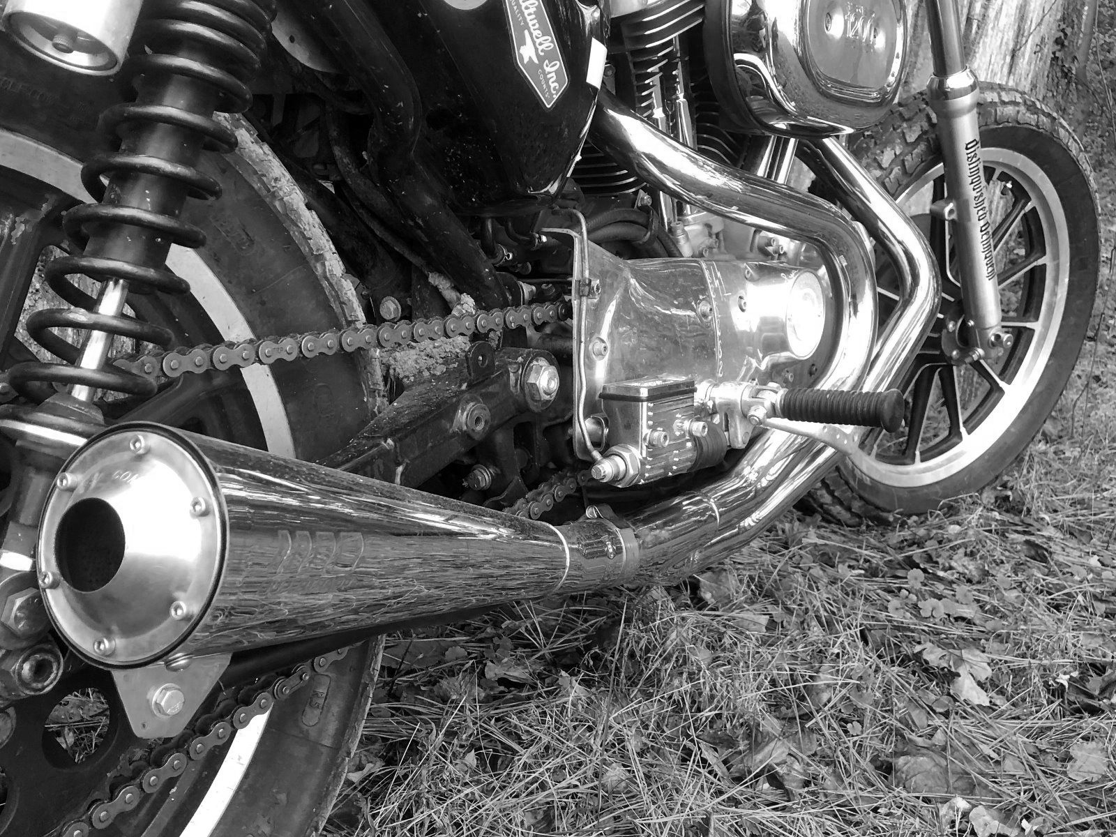 SuperTrapp Megaphone 2-in-1 exhaust stainless steel satin for Sportster