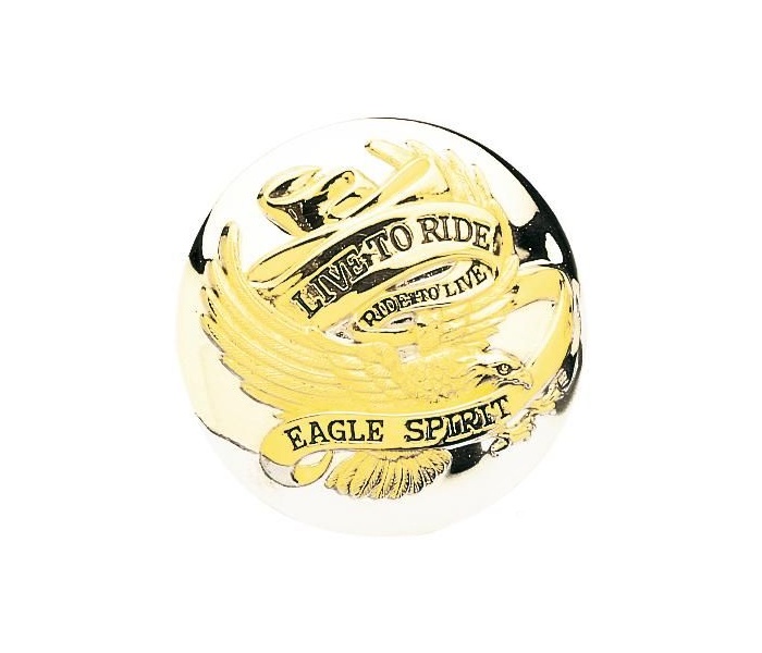 Gold Tankdeckel für Links Tank Deckel Harley Davidson Drag Eagle Spirit Chrom
