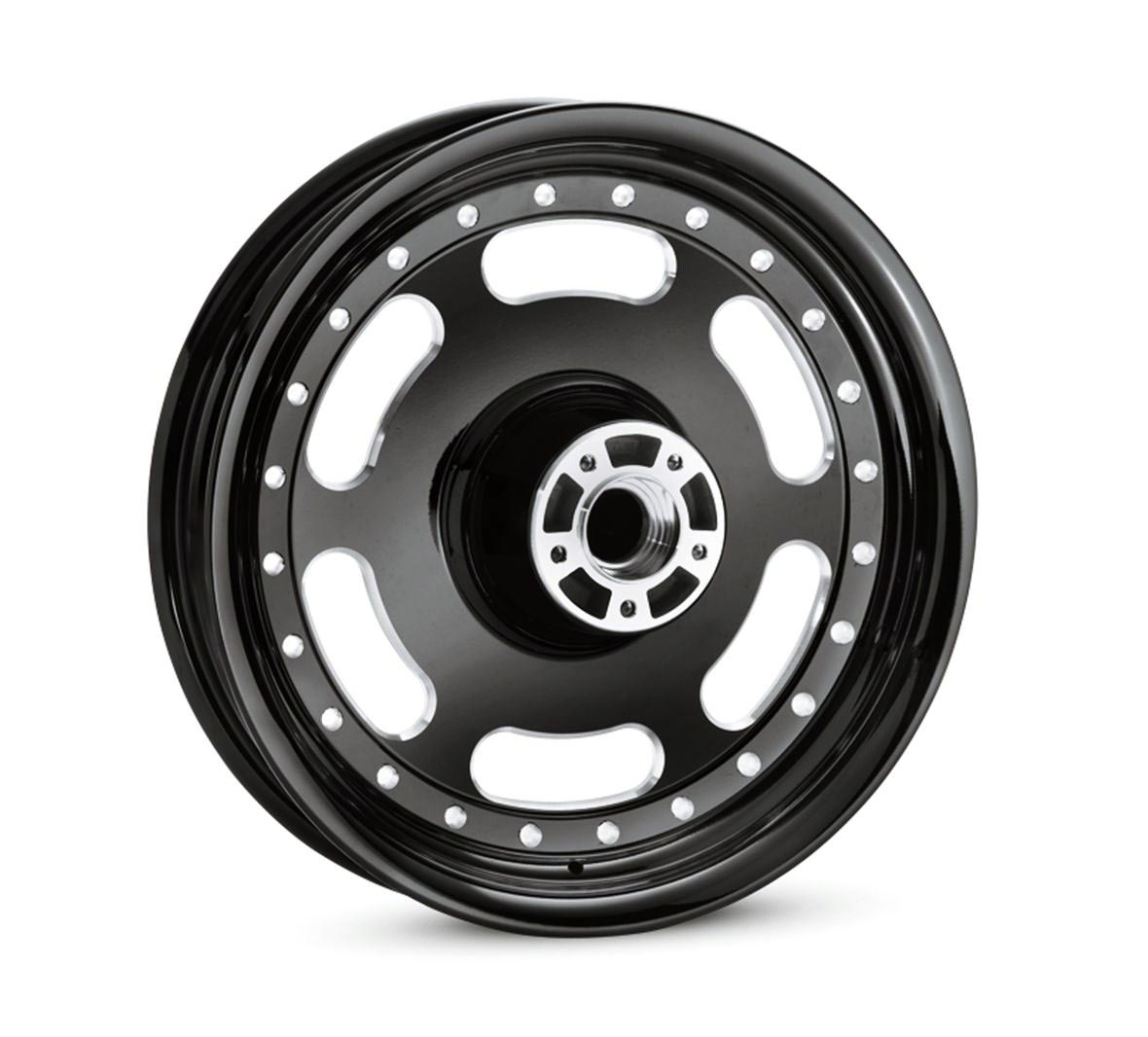 43300065 Slotted Custom 16" Front Wheel - Gloss Black Cut ...