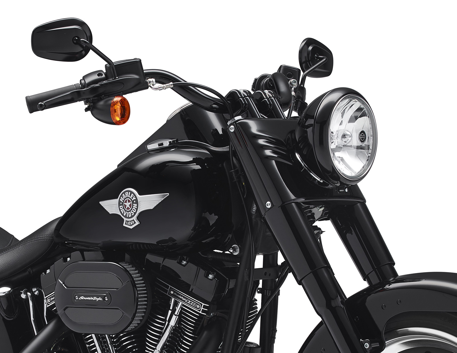 55800634a Harley Davidson H D Original Handlebar Gloss Black For Fat Boy S 16 17 At Thunderbike Shop