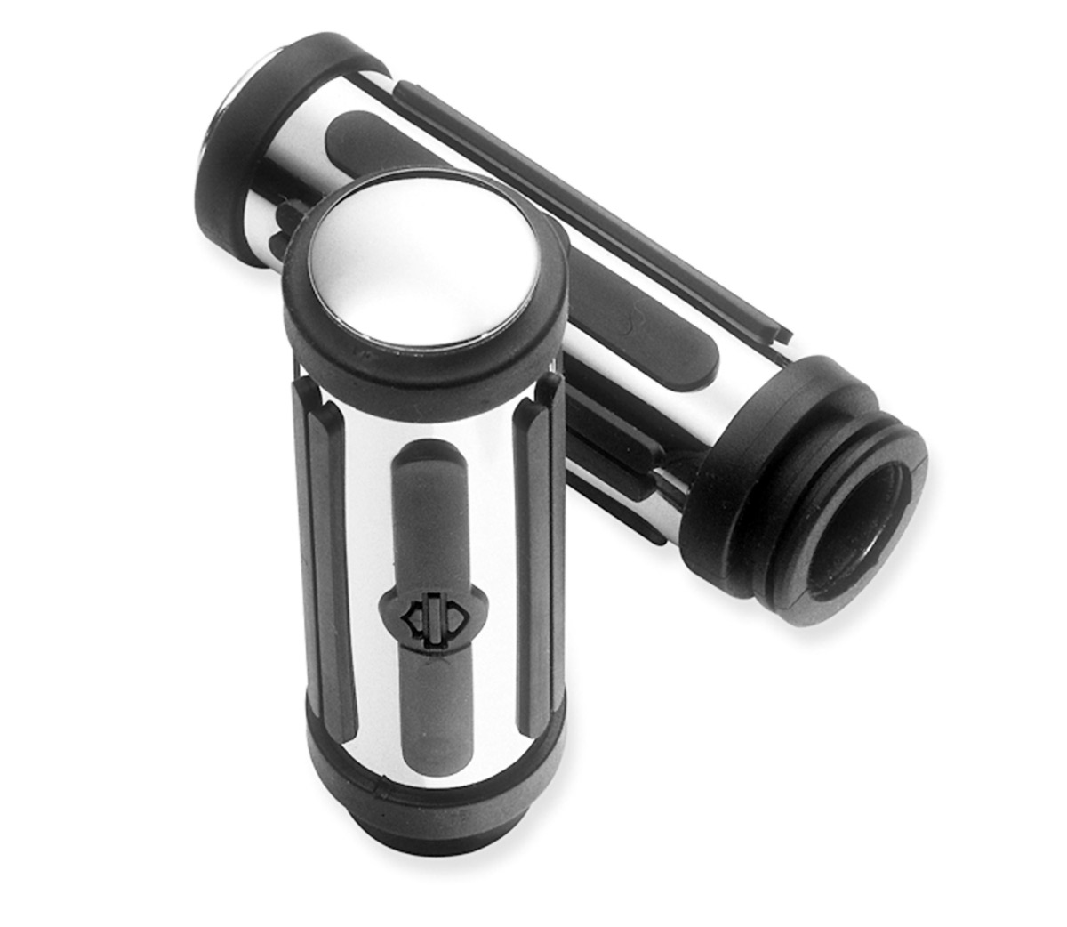 56263 96a H D Chrome Rubber Hand Grips Large For H D 96 Later