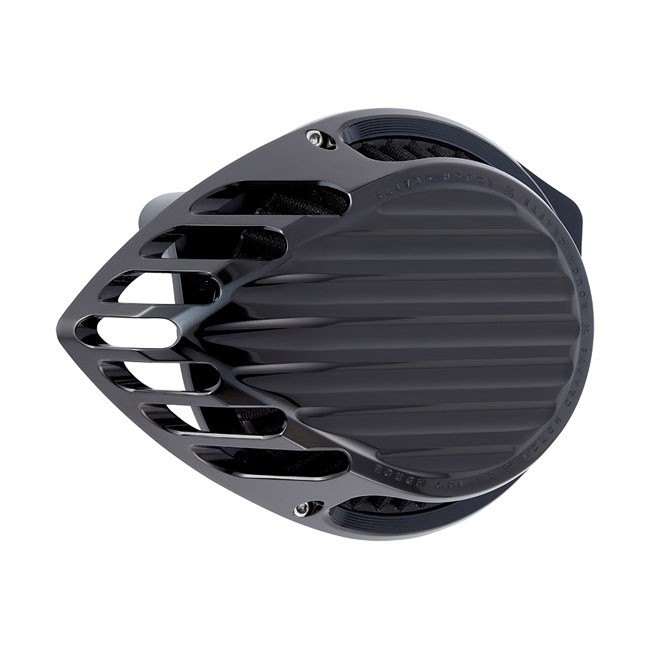 Rough Crafts Teardrop Finned Air Cleaner Black Thunderbike Shop