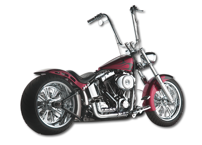 Santee / Paul Yaffe Skirt Blower Exhaust chrome for Softail 84-06 at