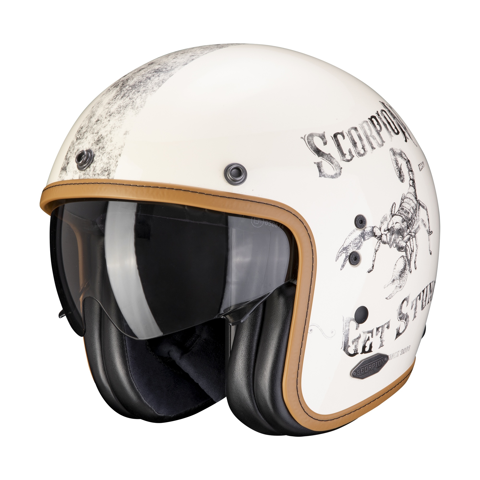 Size & Color Scorpion Belfast Solid Graphics 3/4 Open Face Motorcycle Helmet