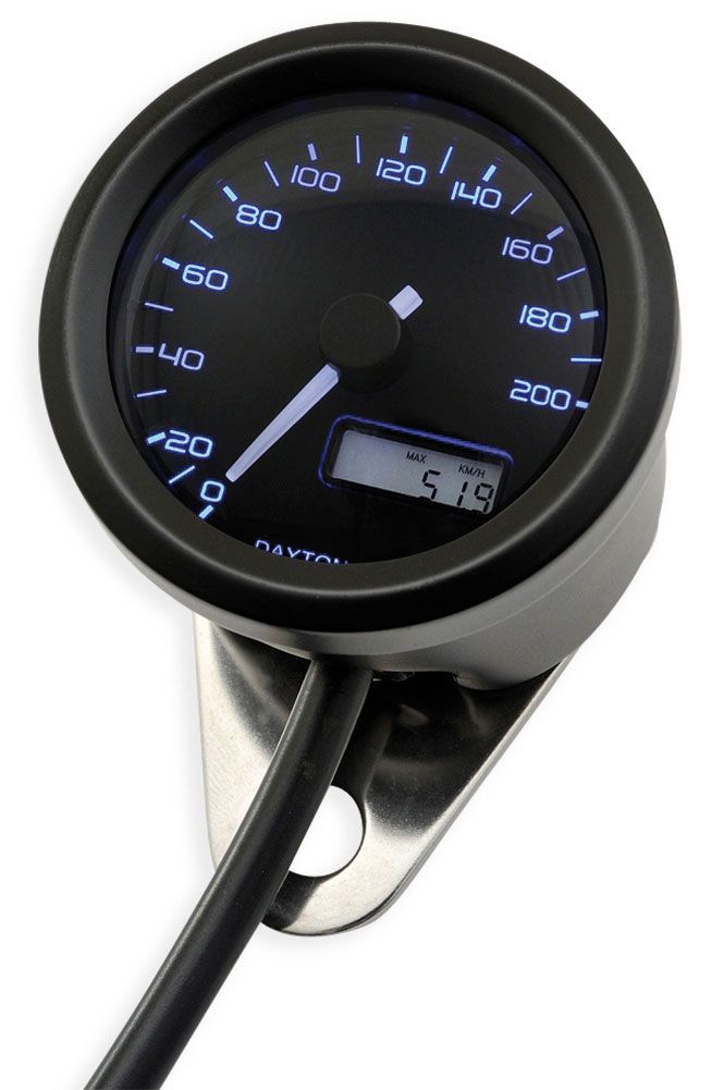 Daytona Speedometer 48 mm, Stainless Steel Paint Thunderbike Shop