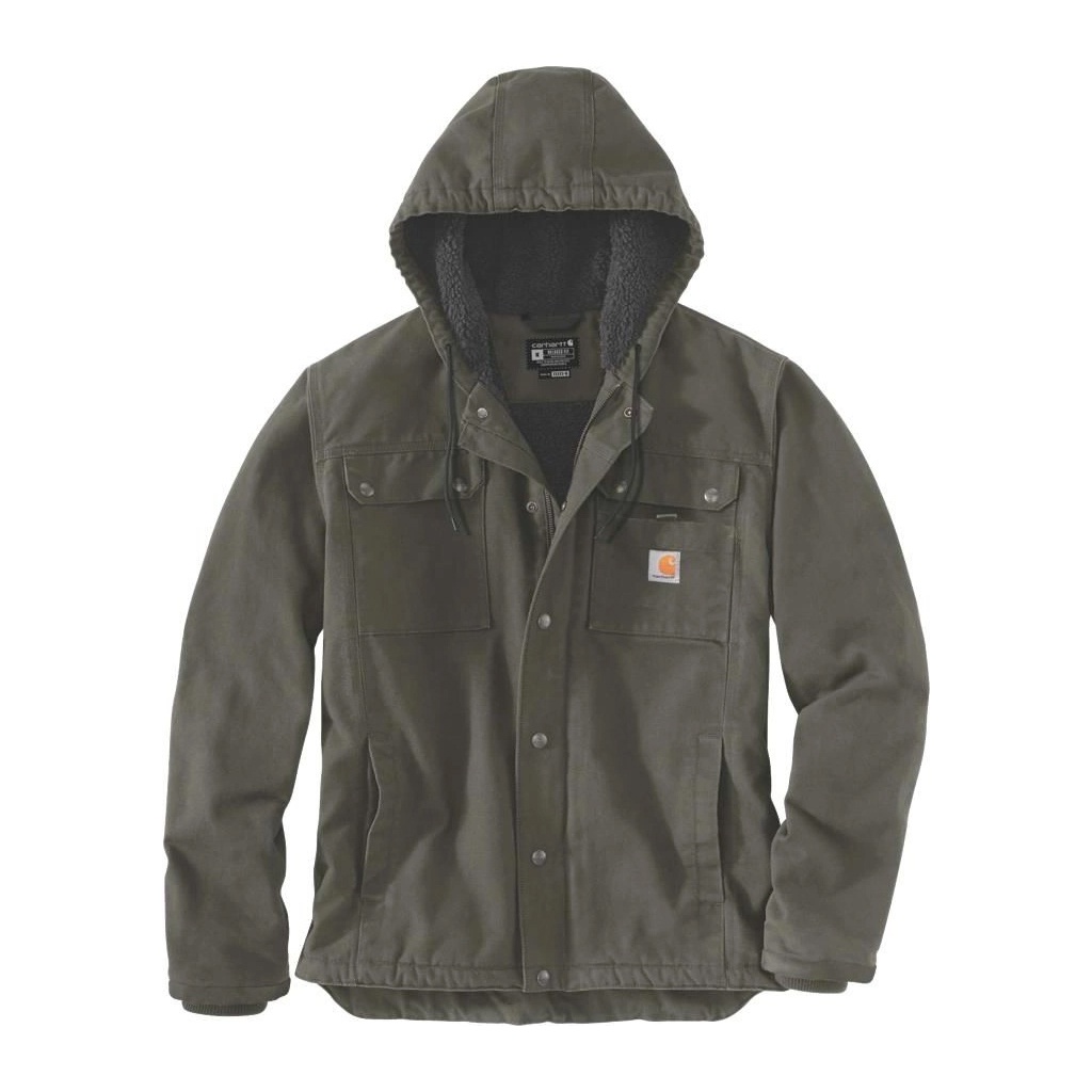 Carhartt Washed Duck Sherpa-Lined Utility Jacket green for Relaxed Fit ...