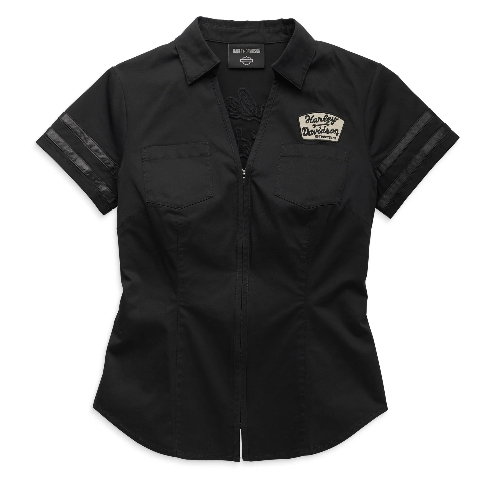 96267-23VW Harley-Davidson women´s Zip Shirt Artisan black at ...
