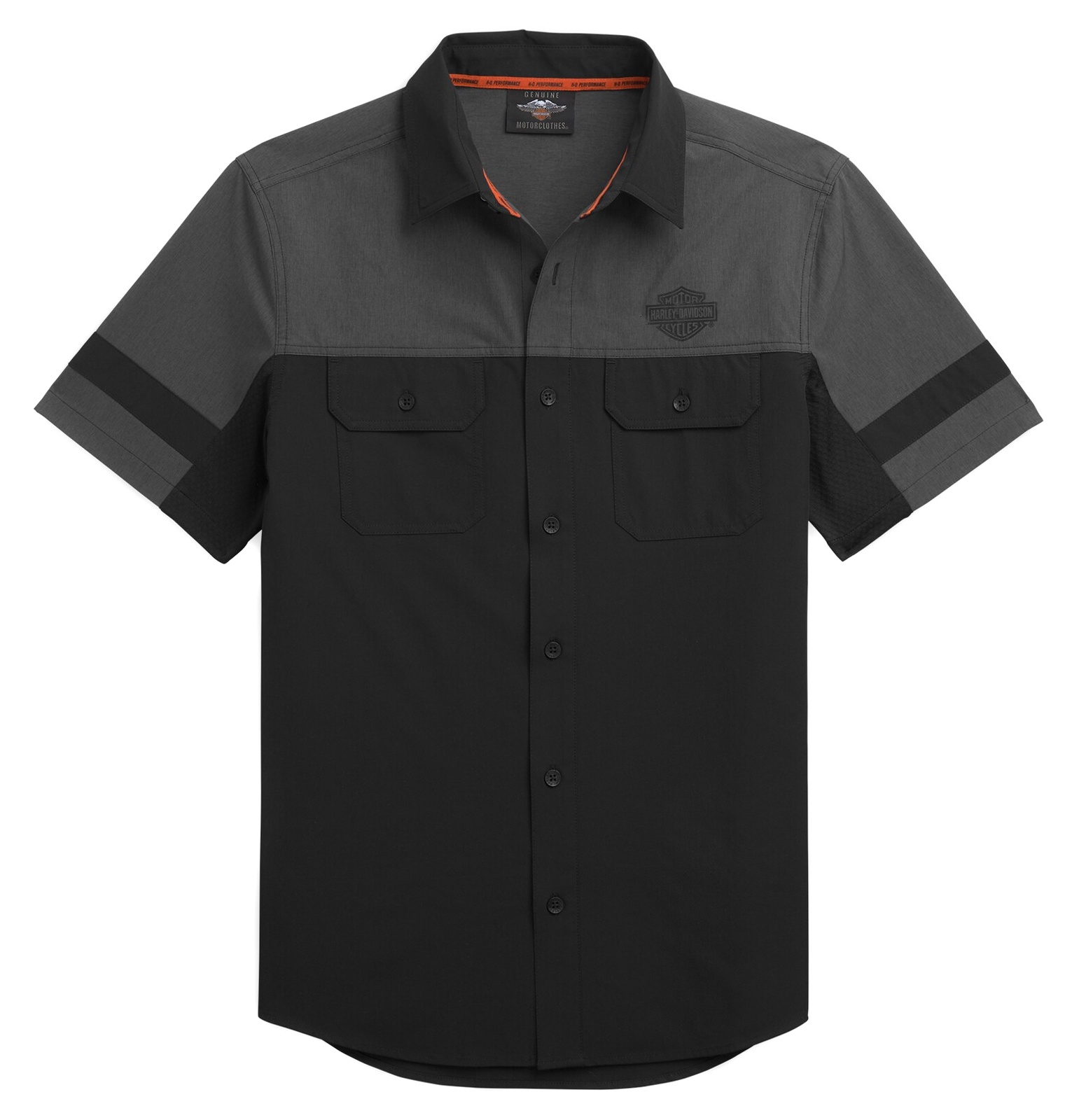 96317 21vm Harley Davidson Colorblock Performance Short Sleeve Shirt At Thunderbike Shop 