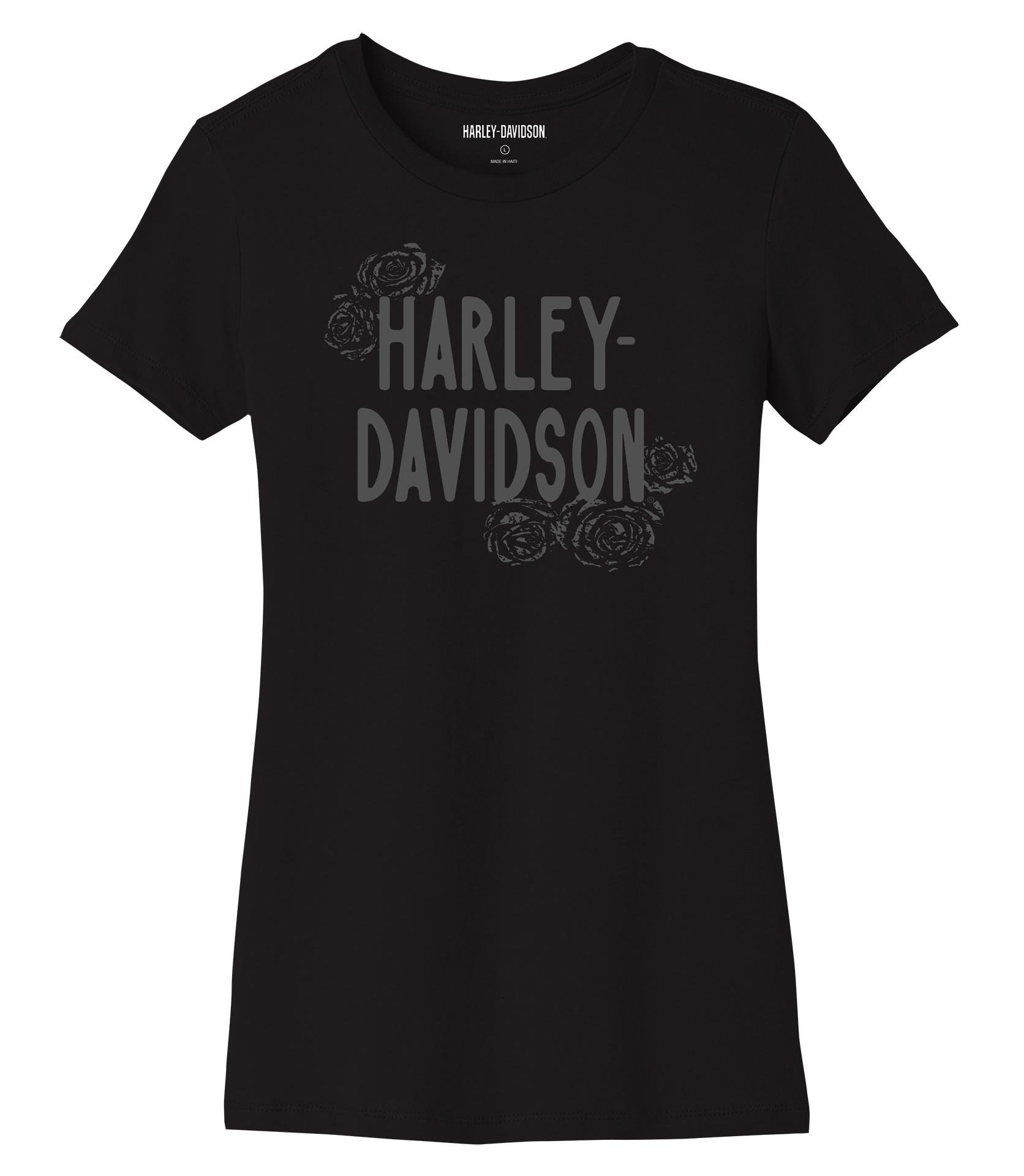 96439 23vw Harley Davidson Damen T Shirt Forever Roses Schwarz Im Thunderbike Shop 