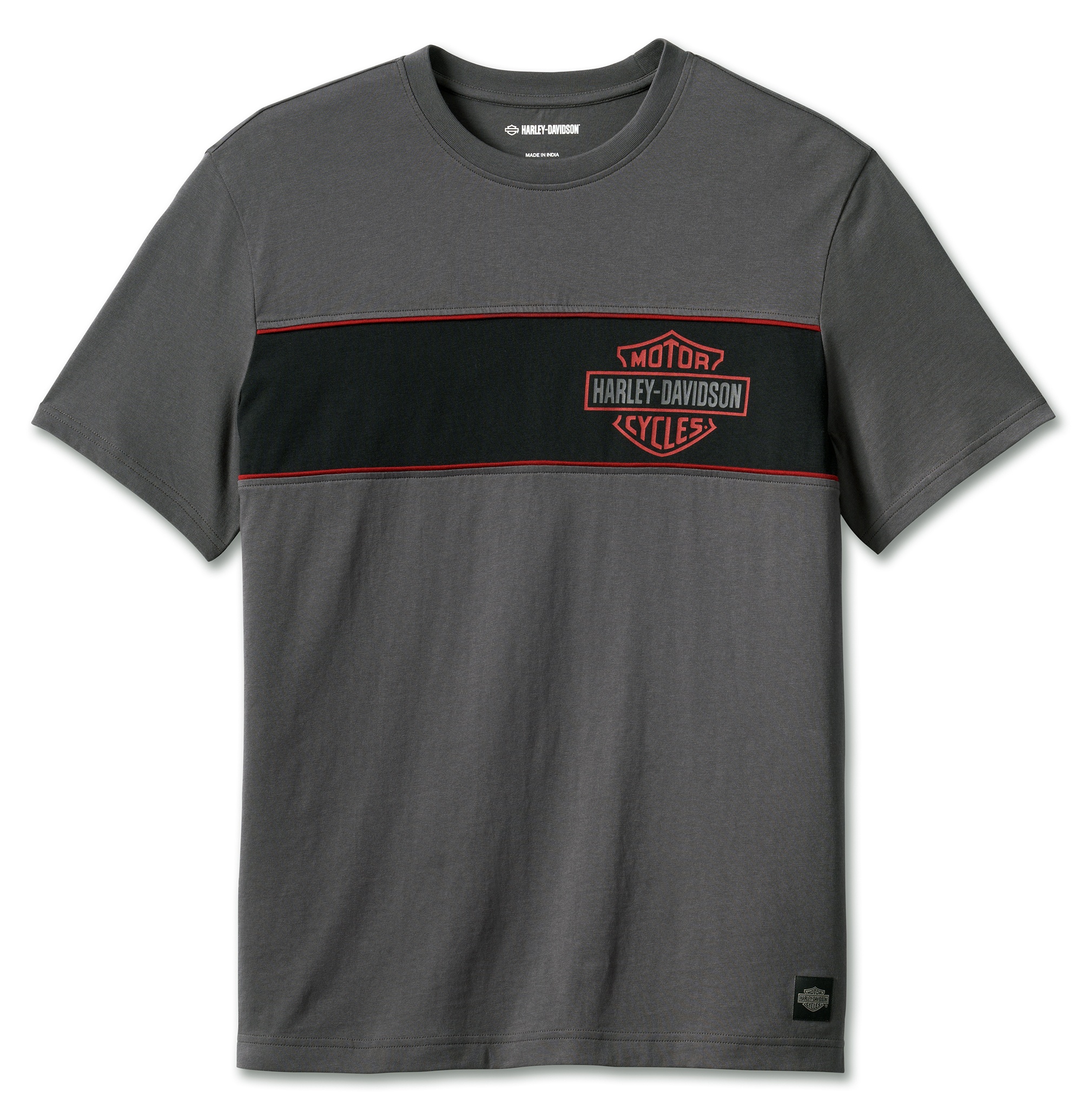 96560 23vm Harley Davidson Men´s T Shirt Club Crew Dark Grey At Thunderbike Shop 