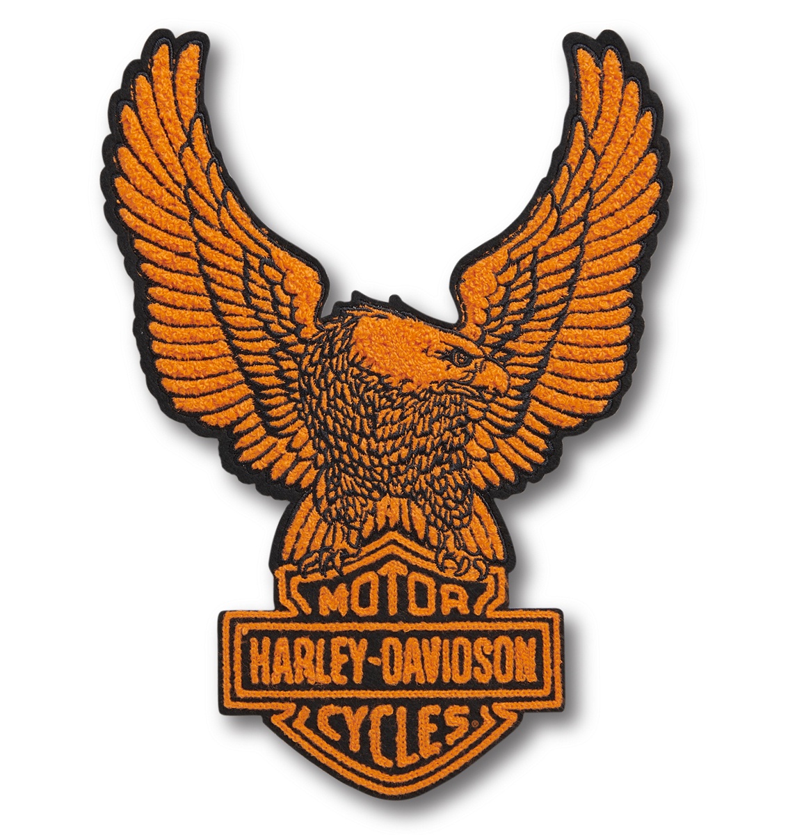 97669 21vx Harley Davidson Eagle Iron On Patch At Thunderbike Shop
