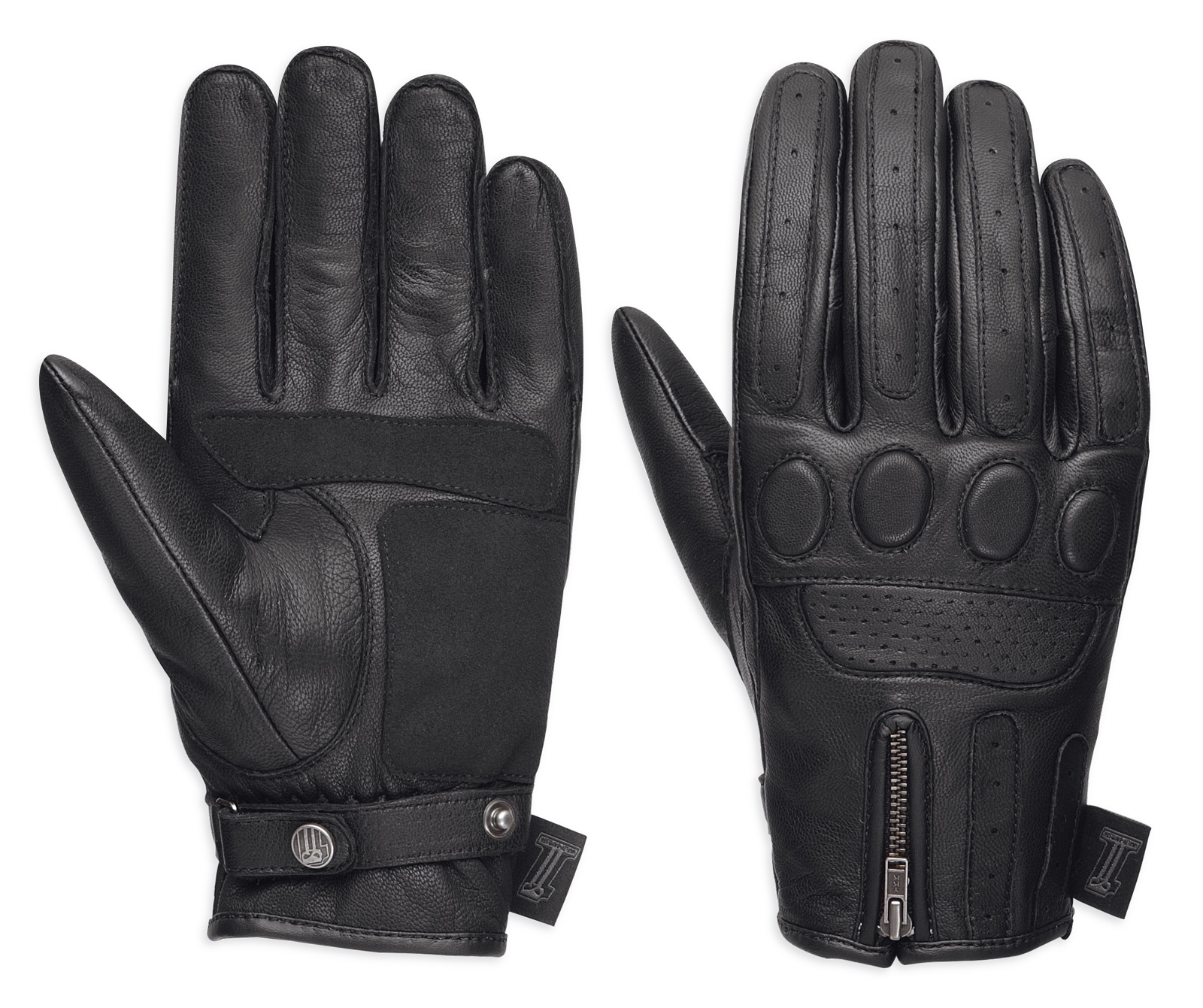 98367 17em Harley Davidson 1 Skull Leather Gloves At Thunderbike Shop