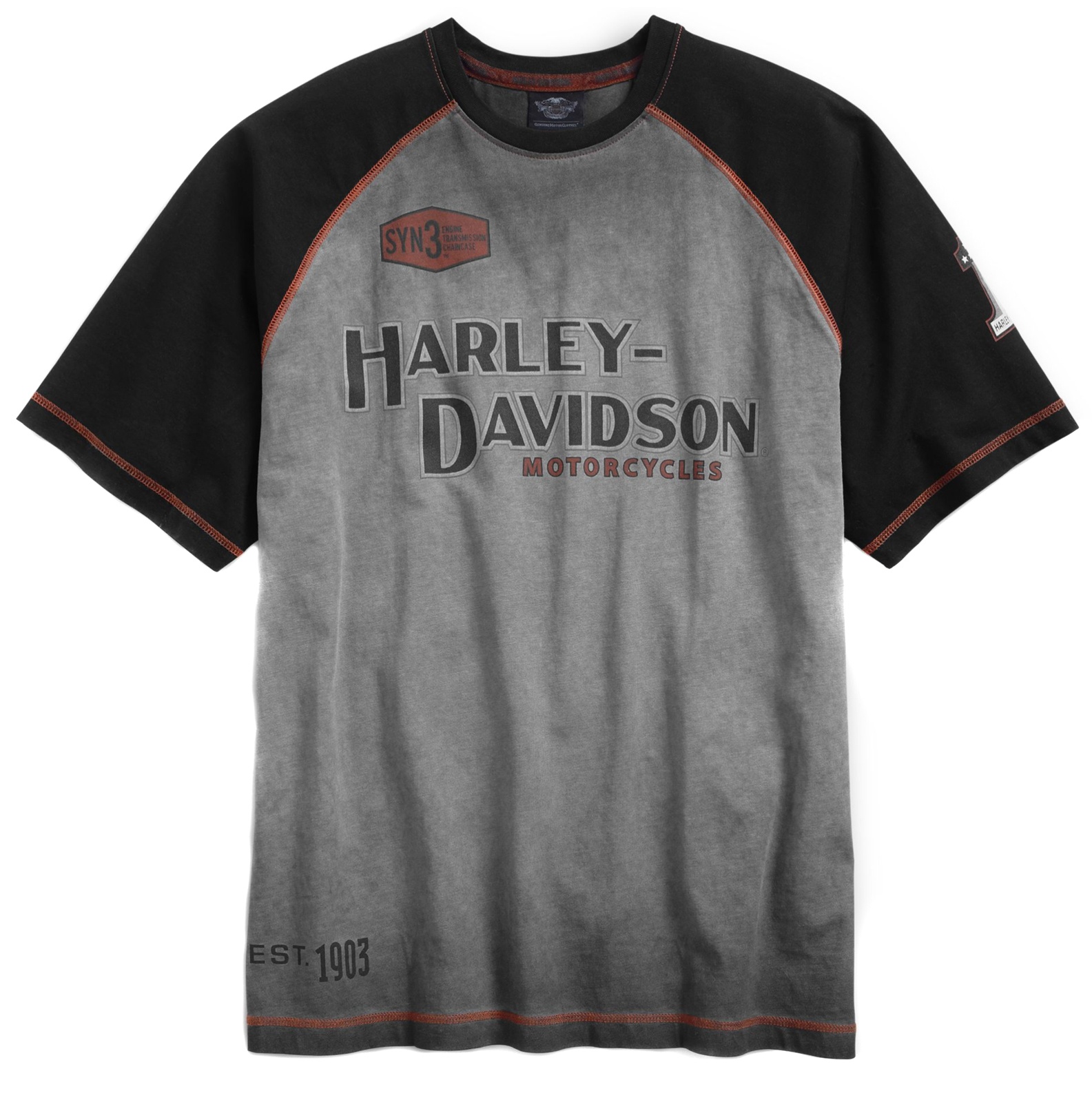 99011 17vm Harley Davidson T Shirt Iron Block Im Thunderbike Shop