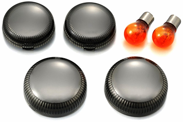 Online orders and shipping fast Cheap range Cost less all the way Harley  Davidson smoked bullet turn signal lens bulbs softail sportster dyna fxst