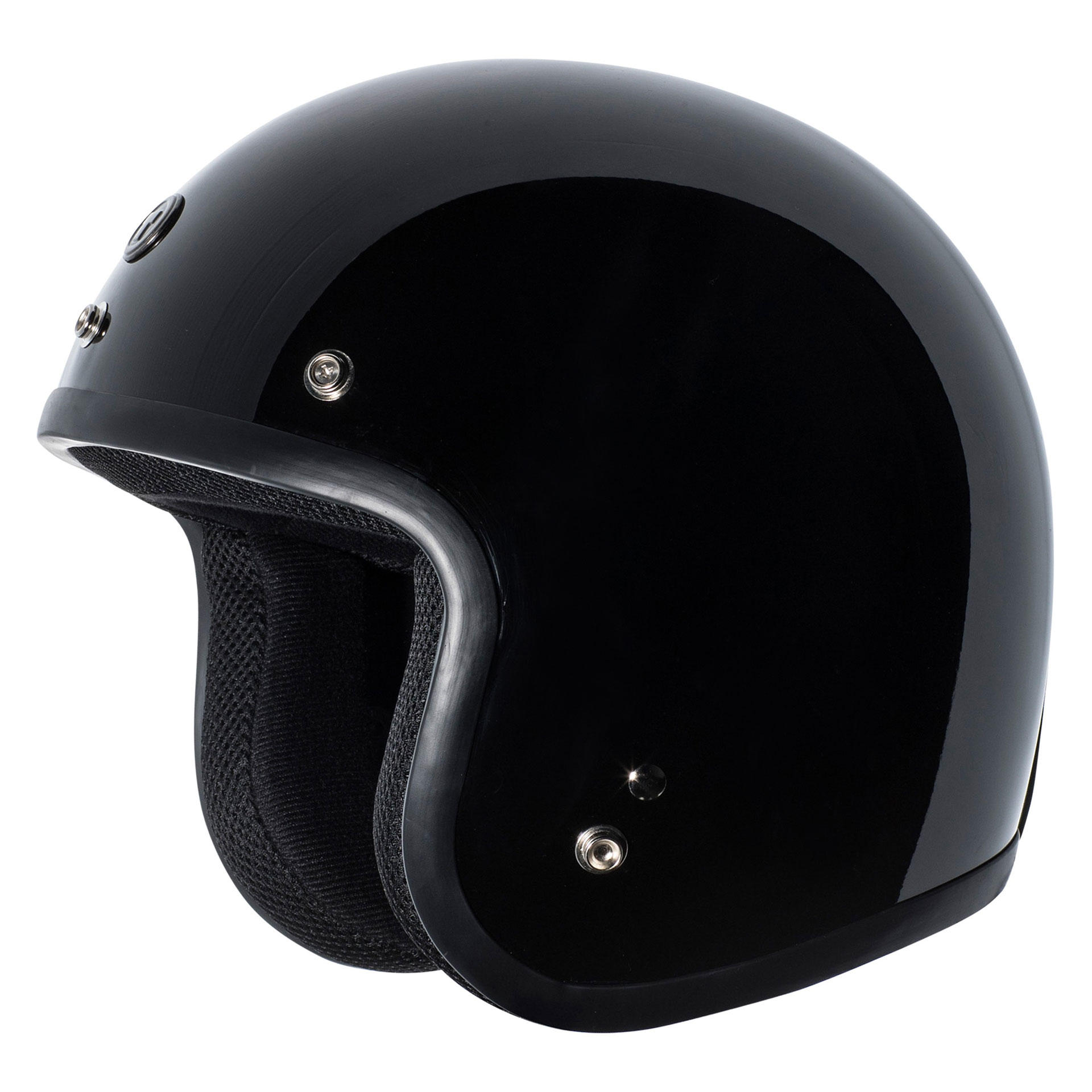 L Large Size Gloss Black Dot Adult Motorcycle Safety 3/4 Open Face Helmet 
