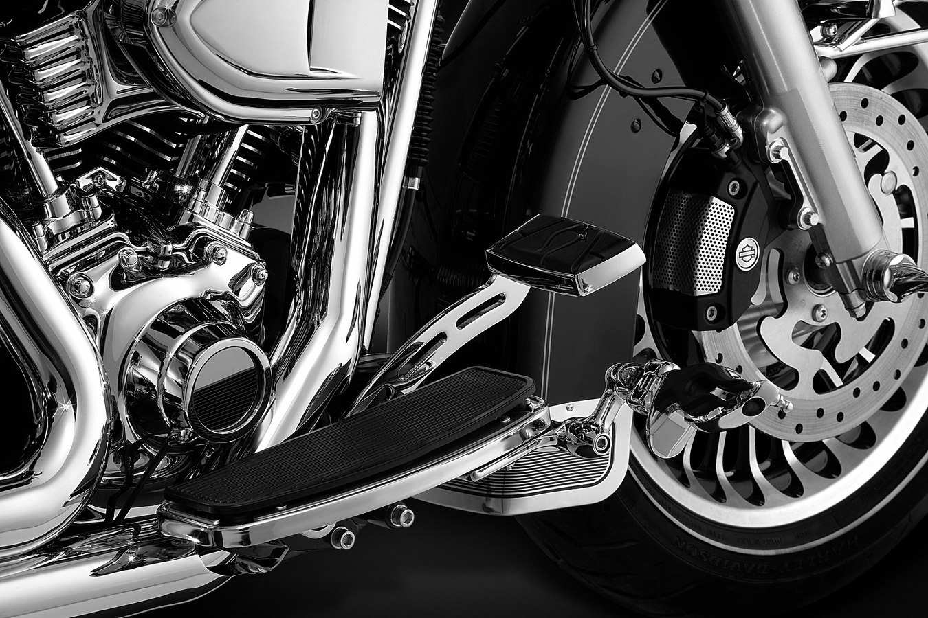 chrome Motorcycle Eagle Hawk Emblem Foot Large Brake Pedal For Harley Electra Glide Softail Dyna
