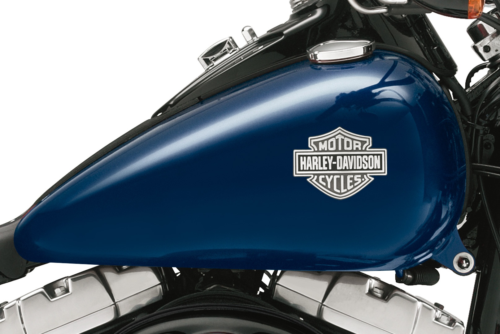 2 St Tank Aufkleber für Harley Davidson® in Schwarz 200 mm x 90 mm – 
