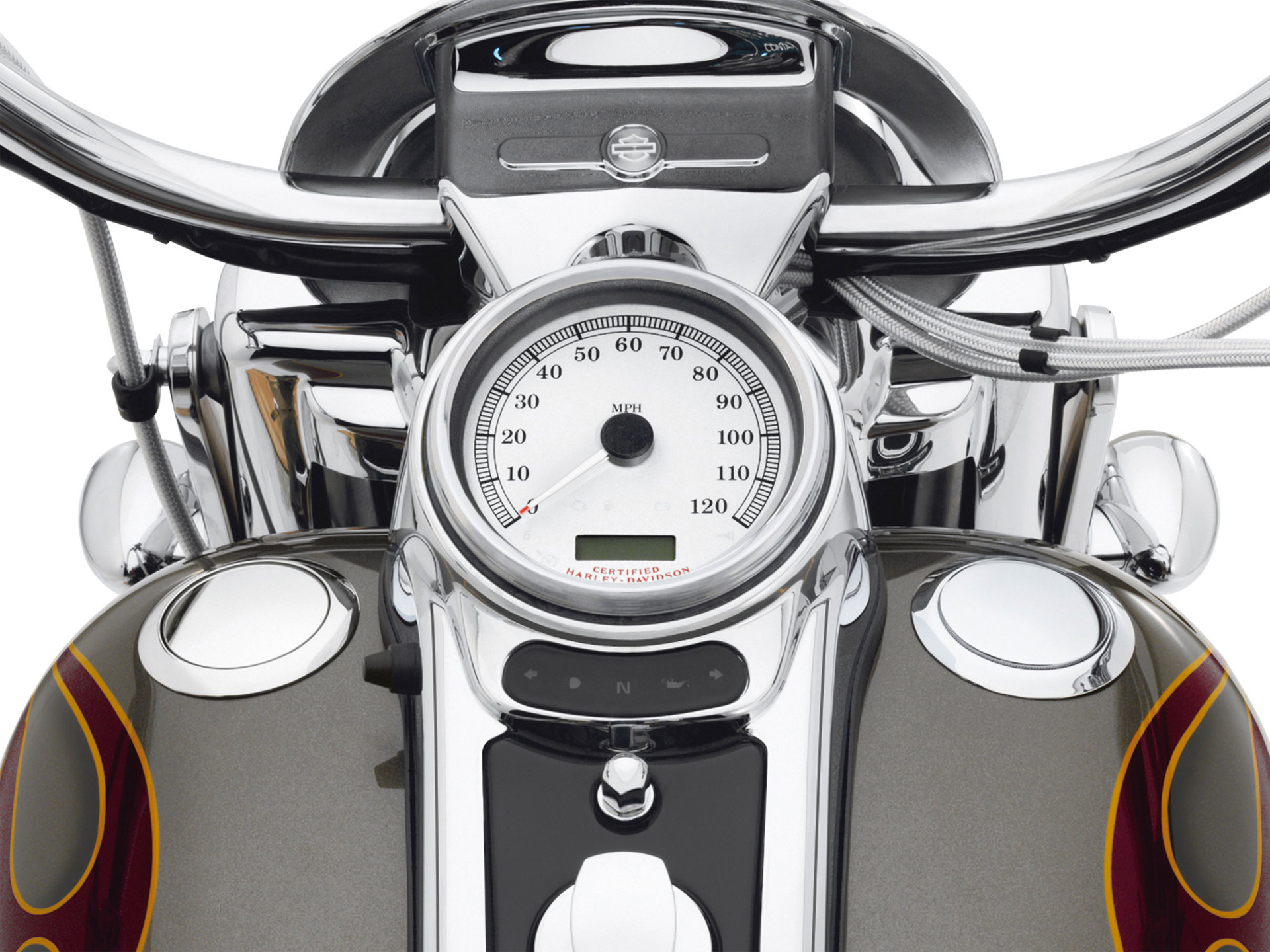 Gauge Trim Kit Chrome fits Harley-Davidson motorcycles