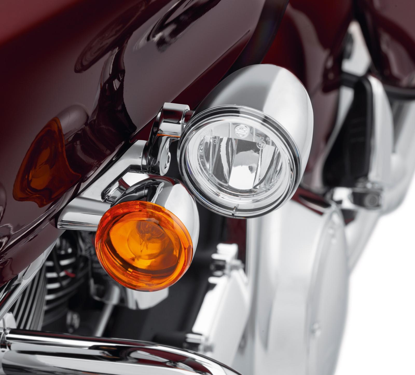 Paar 4.5" LED Nebelscheinwerfer Zusatzscheinwerfer Tagfahrlicht Chrom für Harley